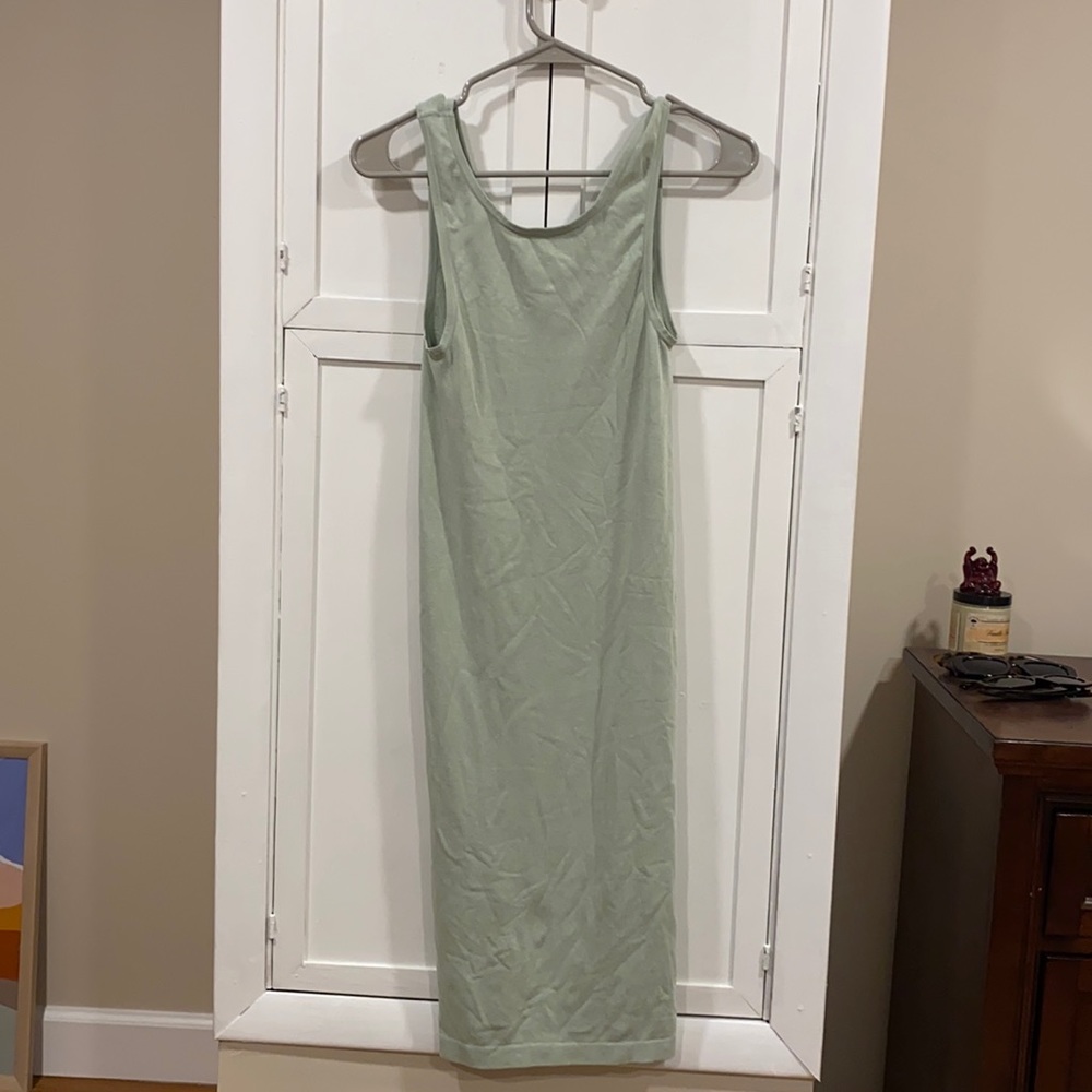 Tight light green dress